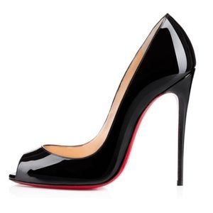 ‼️ISO‼️Youpi Peeptoe 120 Black Patent 39/39.5